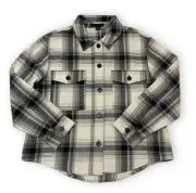 Sanctuary Woman's XL Plaid Button-Down Girlfriend Shacket Buffalo Check New