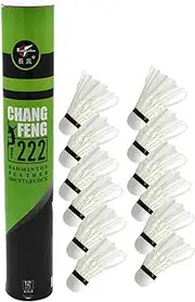 Shuttlecock Badminton, Badminton Shuttlecock, Badminton for Adults, Pack of 12 Badminton Shuttlecocks, Duck Feather Shuttlecocks, Sports Training Badminton Balls for Indoor Outdoor Games