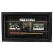 THE WALKING DEAD JEFFREY MORGAN HAND SIGNED FRAMED PHOTO BASEBALL BAT