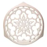 Le Creuset Enameled Cast Iron Deluxe Round Trivet, 9" Meringue