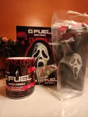 G Fuel Scream Ghost Face Stab Stimulant Collector's Box Metal Shaker Cup