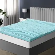 Bedra Double Memory Foam Mattress Topper Cool Gel Bed Bamboo Cover 7-Zone 8CM