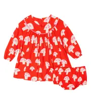 [Stella McCartney Kids] Stella McCartney Kids Baby printed dress and bloomers set M 12 red