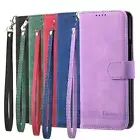 For Samsung Galaxy Z Fold6 Fold5 Fold4 Fold3 Card Holder Wallet Case with Strap