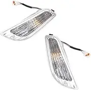Front Rear Turning Indicator Lights Rear And Front Motorcycle Turn Signal Light Indicator Lamp Direction, for LX 50 125 150 2-Takt LXV Clear Motorcycle Turn Signal Lights(BLACK Front)