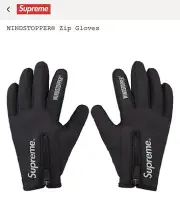 Supreme WINDSTOPPER Zip Gloves Black Size M