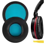 Geekria Protein Leather Ear Pads for SONY MDR-ZX600 Headphones (Black Blue)