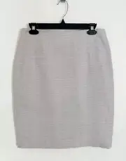 NWT ~ ANN TAYLOR Linen Blend Pencil Skirt 6P Gray Lined
