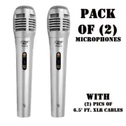Pack of (2) Pyle PDMIK1 Professional Moving Coil Dynamic Microphone, 6.5 FT XLR