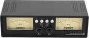4-Way Audio Splitter Switcher Box, Multi Function VU Level Meter with 4 Audio Inputs Outputs, Stereo Audio Selector, Amp Audio Switcher (Yellow Backlight)