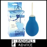 Cleanstream Enema Bulb Blue Douche 4.25" 2.25" In Firm Plastic Tip Rubber Bulb