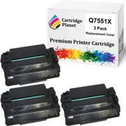 3 Pack Compatible Toner Cartridge Replacement for HP Q7551X 51X (13,000 Pages) for HP Laserjet M3027 MFP M3027x MFP M3035 MFP M3035xs MFP P3005 P3005d P3005dn P3005n P3005x