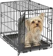 MidWest Homes for Pets Newly Enhanced Single & Double Door iCrate Dog Crate, Includes Leak-Proof Pan, Floor Protecting Feet, Divider Panel & New Patented Features