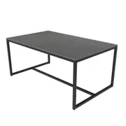 Large coffee table with metal frame and marble top