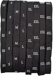 Renashed 4000 Polyester Cloth Size Label Shirt Garment Tags Each Size 500Pcs Black