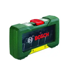 BOSCH博世 6mm 修邊刀套裝 6件式 木工 修邊刀 溝槽刀 圓弧修邊刀 梯形溝槽刀 直刀 路達