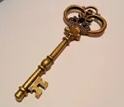 Large Key Pendant Skeleton Key Pendant Antiqued Bronze Big Skeleton Key 85mm*