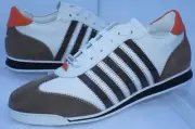 New Dsquared2 Men's New Runnr Tennis Shoes Size 43 White Vitello Sneakers
