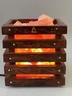 Himalayan Salt Lamp wooden Basket Dimmable Classic Design Extra Bulbs Gift Idea