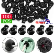 100PCS Paracord Cord Lock Clamp 2 Hole Toggle Clip Stopper Toggle Accessories