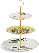 Wedgwood Wonderlust Waterlily Three-Tier Cake Stand, 13.25", Multi