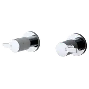 MIXX Chrome 1/4 Turn Cocoa Lever C/Disc Wall Stops Set
