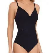 Amoressa by Miraclesuit U-Turn Ulyana One-Piece Swimsuit in Black, Size 12