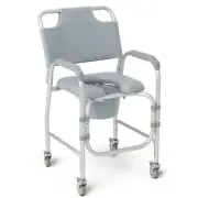 Medline Aluminum Padded Shower Chair Commode