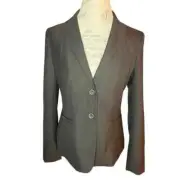 New with Tags Ann Taylor $140 Two Button Blazer Jacket Charcoal Gray Size 6 NWT