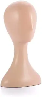 TooToo Plastic Female Mannequin Wig Hair Hat Scarf Manikin Head Model Display Stand Ideal for Wig, Hair, Hat & Scarf Display (Natural)