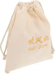 Hair Dryer Bag Cotton Drawstring Hairdryer Storage Container Makeup Tools Jewelry Straightener Organizer Cover for Home Hotel Travel Bathroom