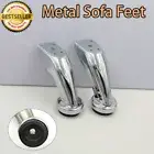 Chrome Metal Replacement Cupboard Sofa Bed Feet Steel Furniture Legs 90/100mm AU