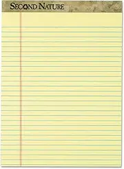 TOPS 74890 Second Nature Recycled Notepads, 8 12 x 11 34, Canary, 50 Sheets (Pack of 12)