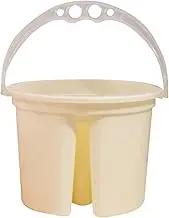 Paint Brush Washing Bucket with Brush Holder Painting Water Cup Water Barrel Yellow