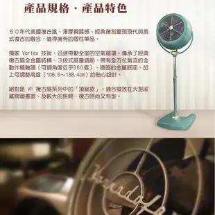 美國VORNADO沃拿多 經典高腳復古循環扇VF20PED(滿$3000登錄送City咖啡)