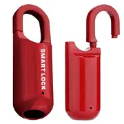 Pop Phones Smart Fingerprint Lock Padlock USB Charge - Red
