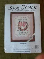LOVE NOTES "Friends Forever" Cross Stitch Kit 5 1/4" x 7.5"