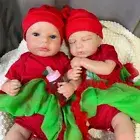 19 inch Real Painted Reborn Doll LouLou Twins Reborn Vinyl Cloth Body Newborn