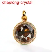 32.65Ct Pallasite Meteorite Pendant Brenham Meteorite Necklace --139