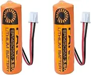 HOUYIBO 2PCS ER14505M with 2.54 White Plug 3.6V 2200mAh Battery Backup Non-Rechargeable Lithium Battery for Water Meter