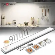 Light In The Box PIR Motion Sensor Cabinet Light, Under Cabinet Light USB Rechargeable Touch Switch Wireless Closet Light Tri-color Cabinet Night Light for Bed