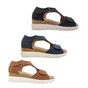 Step On Air Rypen Ladies Shoes Sandals Dressy Summer Wedge Sole Adjust Tabs Heel In
