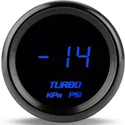 WATERWICH 2" 52mm Turbo Boost Gauge KPA/PSI Blue for Car Truck Marine Vehicle Automotive