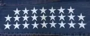 white star patch 2" size white star patches iron on or sew on star 25 piece lot