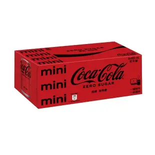 【Coca-Cola 可口可樂ZERO SUGAR】無糖零卡迷你罐200ml x8入/組