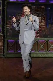 Actor Sacha Baron Cohen as Borat arrives on October 9 2006 TV Old Photo