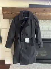 Defense Logistics Agency Garrison Collection Black All Weather Army Trench Coat