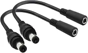 Seadream DC Power Adapter Cable, 5.5x2.5mm Male to 4.5x3.0mm Female Connector, Black