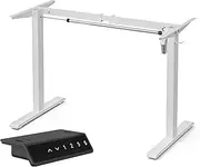 UMOMO Electric Standing Desk Frame, Sit Stand Desk Frame Height Adjustable Smart Memory Settings, Home Office Computer Workstation (White Frame Only, No Desktop)