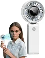 Handheld Fan, Portable Fan for Travel with 3-Speed, Quiet Air Conditioning Cooler for Bedroom Camping Hiking Dorm Kitchen Outdoor Desktop Nightstand Cubicle